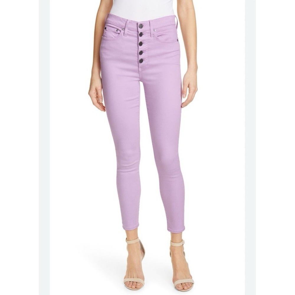 Alice + Olivia Women Size 26 'Good' High Waist Ankle Skinny Jeans Orchid